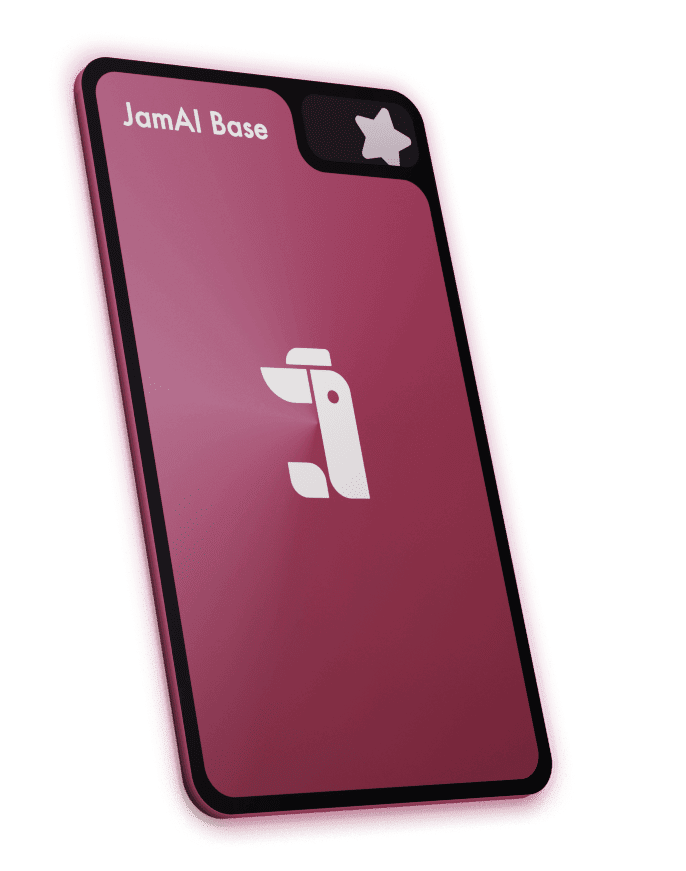 jamai logo on mobile screen