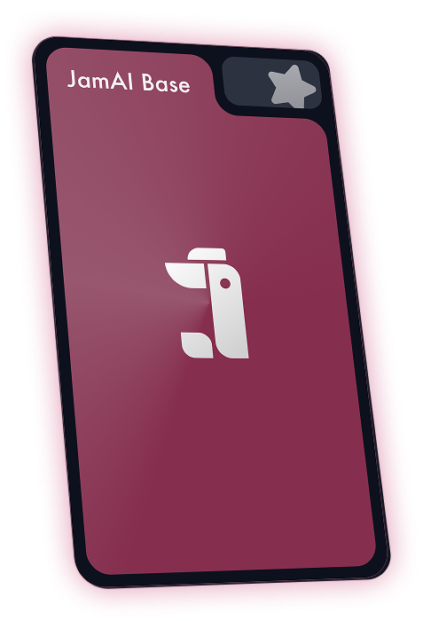 jamai logo on mobile screen