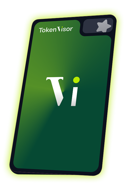 token logo on mobile screen